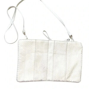 Vintage Cream Snakeskin Shoulder Bag